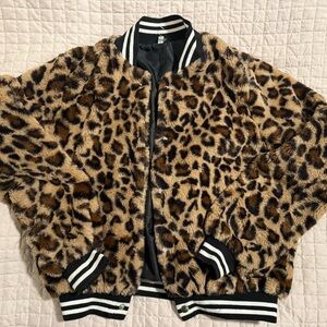 Bomber / varsity animal print jacket